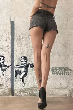 Колготки с рисунком Бэнкси 20 den Banksy Angels Marilyn