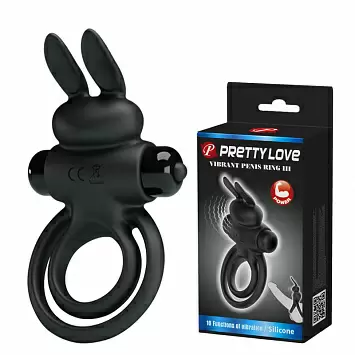 Виброкольцо-кролик с двойным подхватом PrettyLove Vibrant Penis Ring III