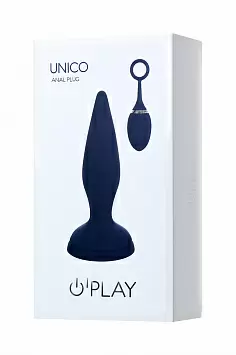 Синяя анальная вибровтулка O'Play Unico