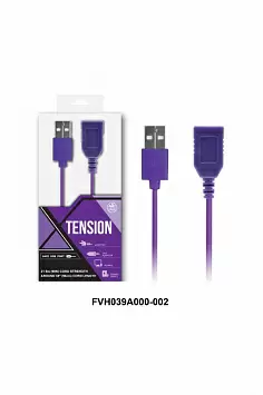 Удлинитель USB-провода 1м., фиолетовый 