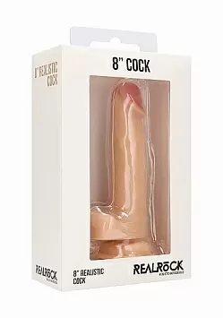 Фаллоимитатор с мошонкой Realistic Cock - 8&quot; RealRock