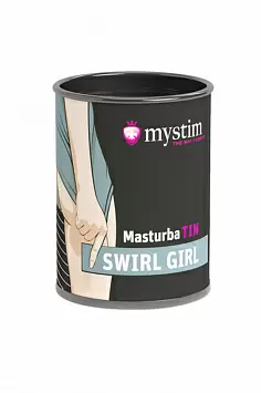 Компактный минимастурбатор с закрученным ребристым рельефом Mystim MasturbaTIN Swirl Girl