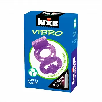 Виброкольцо и презерватив Секрет кощея Luxe VIBRO