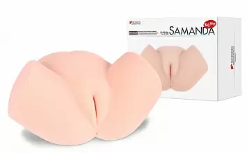Мастурбатор-полуторс вагина и анус с двойным слоем Samanda Kokos M01-003-07D