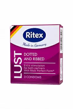 Презервативы Ritex LUST рифленые с пупырышками