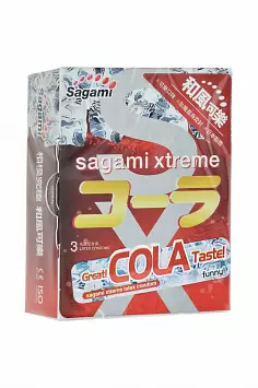 Презервативы ультратонкие с ароматом Колы 0,04 Sagami Xtreme Cola