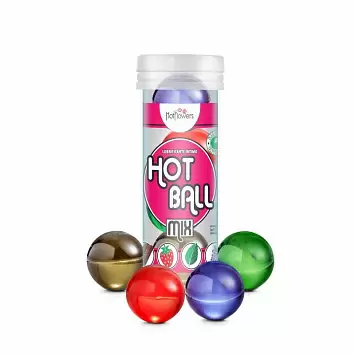Набор из 4 лубрикантов в капсулах на масляной основе с разными вкусами Hot Ball Mix HotFlowers HC621