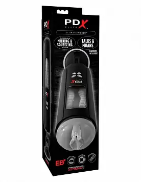 PDX ELITE Ultimate Milker Мастурбатор-вагина с функцией переминания и голосовым сопровождением ПДХ Элит Милкер