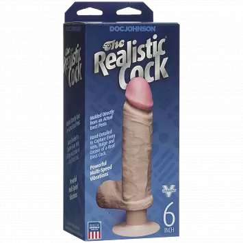 Вибратор-реалистик The Realistic® Cock Vibrating 6” Doc Johnson 