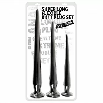 Набор длинных анальных пробок Super Long Flexible Butt Plug Set ORION