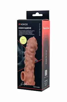 Насадка на пенис с бугорками и отверстием для мошонки Kokos CS.003