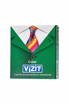 Цветные ароматизированные презервативы VIZIT Color
