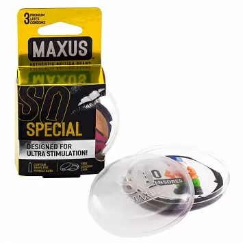 Презервативы точечно-ребристые MAXUS Air Special в пластиком кейсе