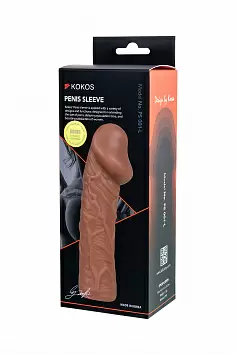 Реалистичная насадка на пенис размер L Kokos