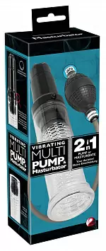 Вибропомпа + мастурбатор Vibrating Multi Pump & Masturbator