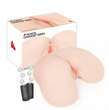 Мастурбатор полуторс вагина и анус с двойным слоем с вибрацией и ротацией Maria Onahole Real vagina Kokos M01-003-12DHV