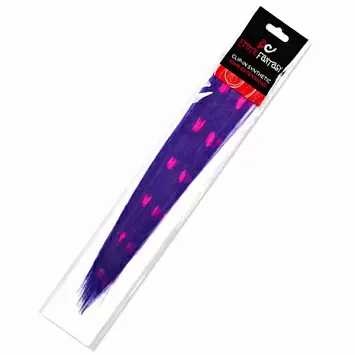 Цветные CLIP-IN локоны фиолетовые с розовыми сердечками EF-CH08