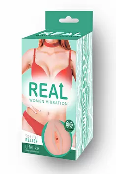 Мастурбатор вагина с вибропулей Real Women Vibration