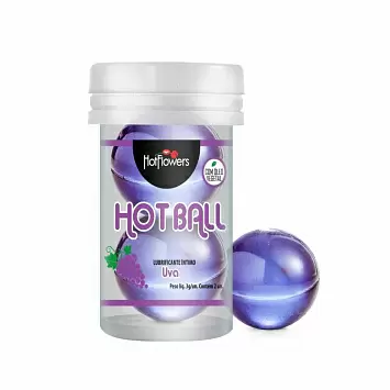 Лубрикант в капсулах на масляной основе Виноград Hot Ball HotFlowers HC584