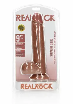 Фалоимитатор реалистичный Straight 9'' RealRock Shots Media