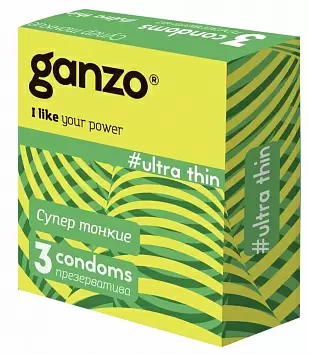 Ультратонкие презервативы Ganzo Ultra Thin