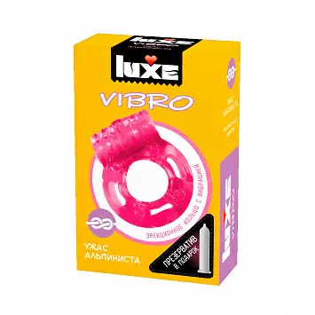 Виброкольцо и презерватив Ужас Альпиниста Luxe VIBRO