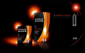 Презервативы с согревающим эффектом Vitalis premium Stimulation & warming