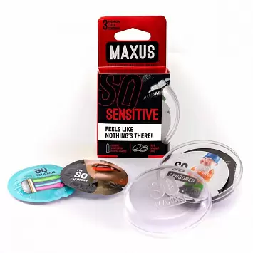 Презервативы ультратонкие в пластиковом кейсе MAXUS Air sensitive