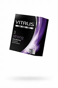 Ультрапрочные презервативы с точками и кольцами Vitalis Premium Strong