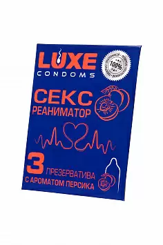 Презервативы с ароматом персика Сексреаниматор Luxe