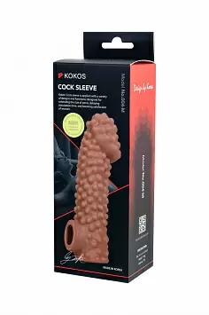 Насадка с пупырышками и отверстием для мошонки Cock Sleeve CS.004 Kokos