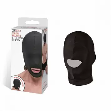 Эластичная маска на голову с прорезью для рта LF6007