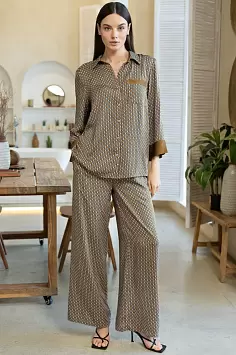Комплект пижамный жакет и брюки Donna 5136 Mia-Amore